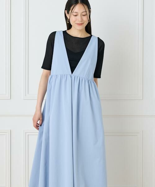 I.T.'S. international / イッツインターナショナル ミニ丈・ひざ丈ワンピース | Vラインワンピース | 詳細13