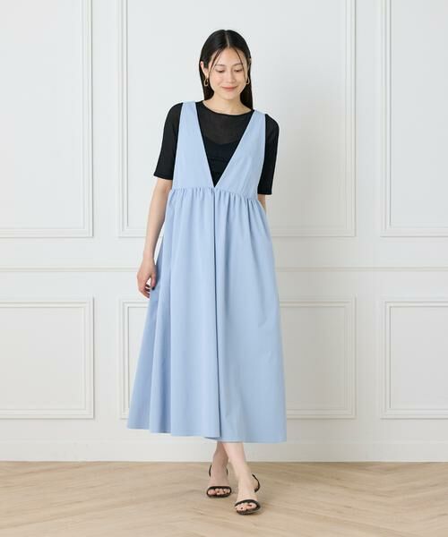 I.T.'S. international / イッツインターナショナル ミニ丈・ひざ丈ワンピース | Vラインワンピース | 詳細2