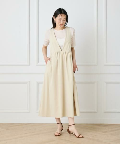 I.T.'S. international / イッツインターナショナル ミニ丈・ひざ丈ワンピース | Vラインワンピース | 詳細9