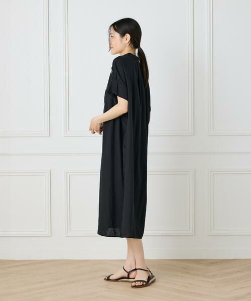 I.T.'S. international / イッツインターナショナル ロング・マキシ丈ワンピース | リネンギャザーワンピース | 詳細14