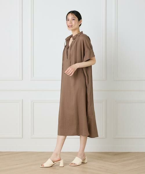 I.T.'S. international / イッツインターナショナル ロング・マキシ丈ワンピース | リネンギャザーワンピース | 詳細2