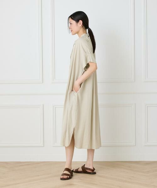 I.T.'S. international / イッツインターナショナル ロング・マキシ丈ワンピース | リネンギャザーワンピース | 詳細8