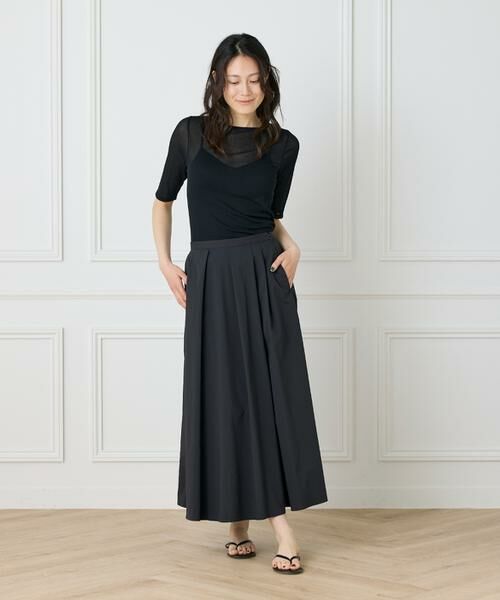 I.T.'S. international / イッツインターナショナル ミニ・ひざ丈スカート | タックフレアスカート | 詳細12