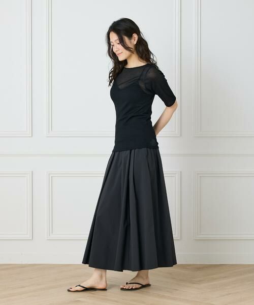 I.T.'S. international / イッツインターナショナル ミニ・ひざ丈スカート | タックフレアスカート | 詳細15