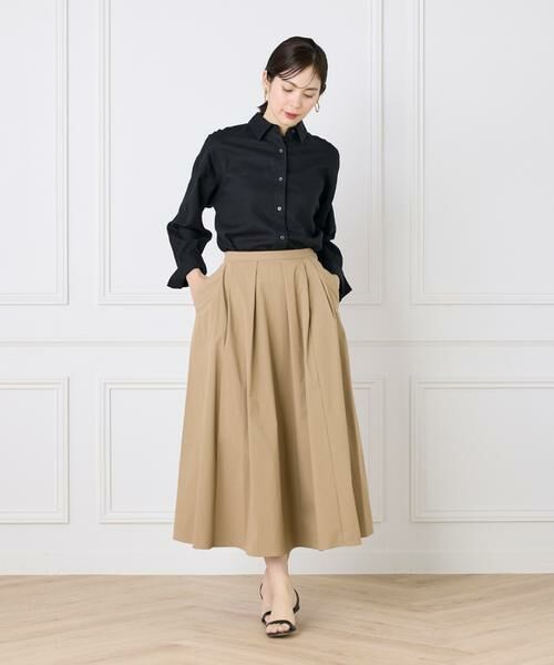 I.T.'S. international / イッツインターナショナル ミニ・ひざ丈スカート | タックフレアスカート | 詳細3