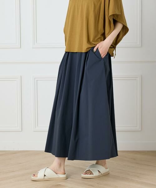 I.T.'S. international/イッツインターナショナル タックフレアスカート ネイビー 09 I.T.'S. international/イッツインターナショナル タックフレアスカート ネイビー 09