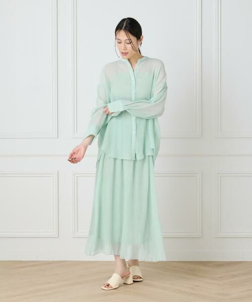 I.T.'S. international / イッツインターナショナル ロング・マキシ丈スカート | シアー楊柳スカート | 詳細4