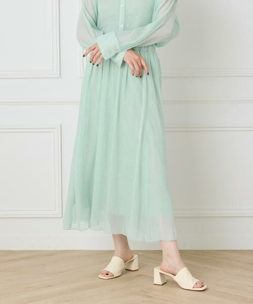 I.T.'S. international / イッツインターナショナル ロング・マキシ丈スカート | シアー楊柳スカート | 詳細16