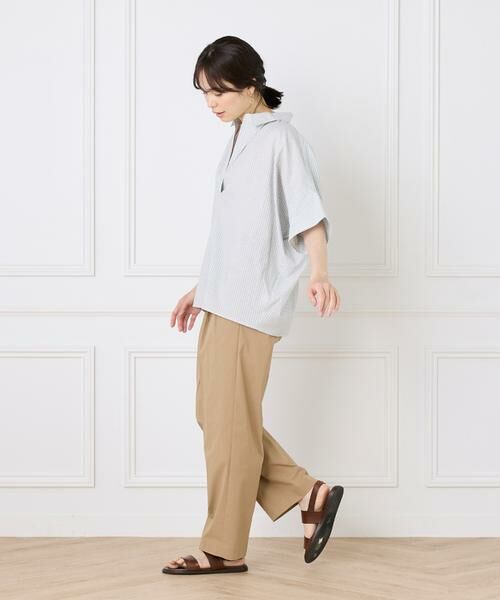 I.T.'S. international / イッツインターナショナル スラックス・ドレスパンツ | タックテーパードイージーパンツ | 詳細8