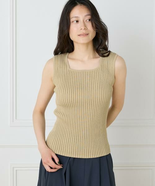 I.T.'S. international / イッツインターナショナル ベスト | 2wayネックリブノースリーブ | 詳細11
