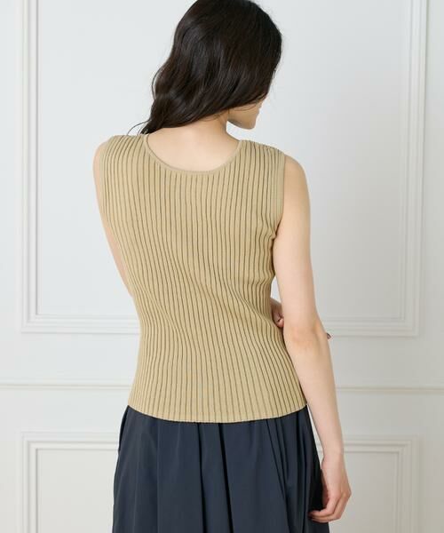 I.T.'S. international / イッツインターナショナル ベスト | 2wayネックリブノースリーブ | 詳細13