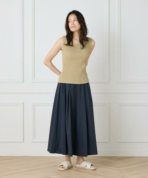 I.T.'S. international / イッツインターナショナル ベスト | 2wayネックリブノースリーブ | 詳細2