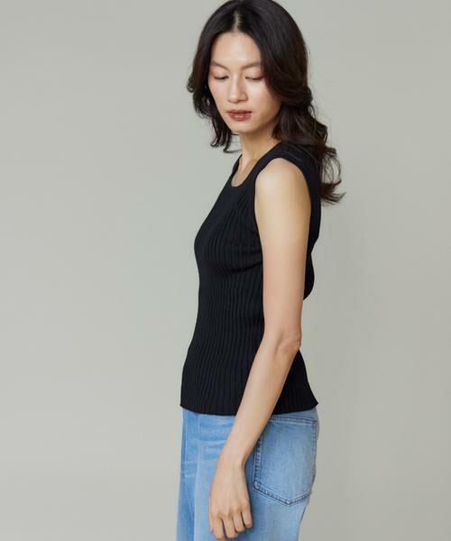 I.T.'S. international / イッツインターナショナル ベスト | 2wayネックリブノースリーブ | 詳細24