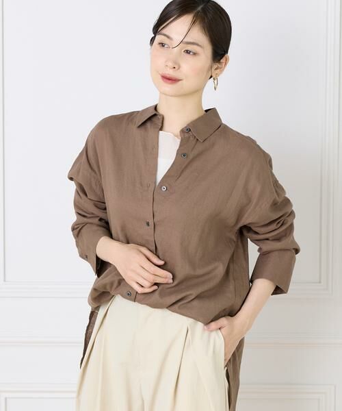 I.T.'S. international / イッツインターナショナル シャツ・ブラウス | オーバーサイズリネンシャツ《FUDGE 7月号掲載商品》 | 詳細1