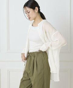 I.T.'S. international / イッツインターナショナル シャツ・ブラウス | シアー楊柳オーバーサイズシャツ