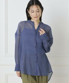 I.T.'S. international / イッツインターナショナル シャツ・ブラウス | シアー楊柳オーバーサイズシャツ