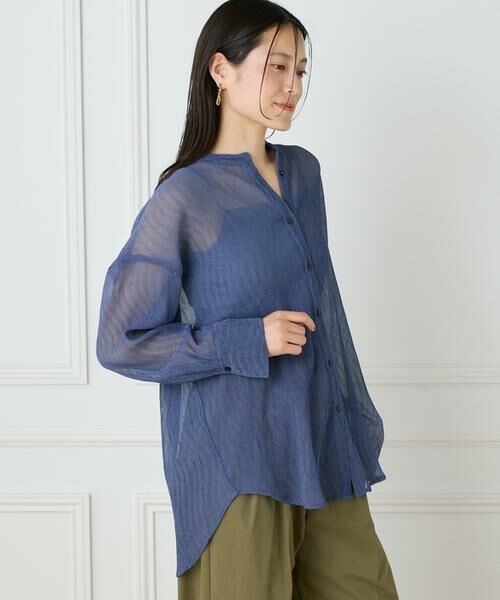 I.T.'S. international / イッツインターナショナル シャツ・ブラウス | シアー楊柳オーバーサイズシャツ | 詳細12