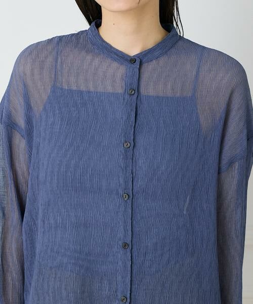 I.T.'S. international / イッツインターナショナル シャツ・ブラウス | シアー楊柳オーバーサイズシャツ | 詳細15