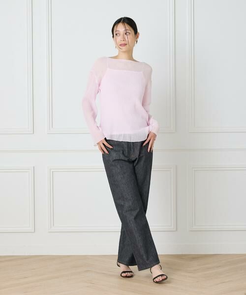 I.T.'S. international / イッツインターナショナル シャツ・ブラウス | シアー楊柳ボートネックプルオーバー | 詳細3
