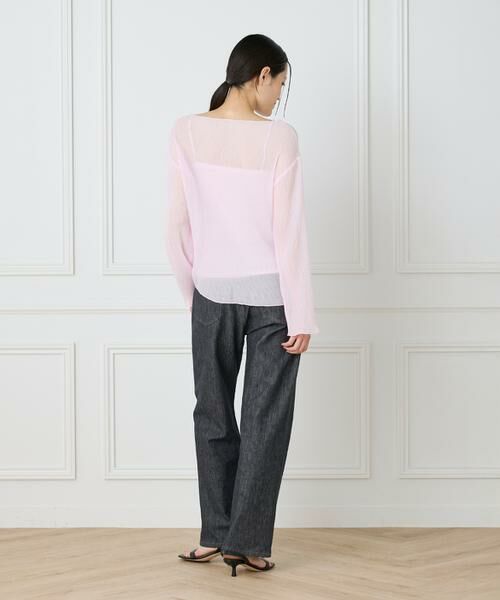 I.T.'S. international / イッツインターナショナル シャツ・ブラウス | シアー楊柳ボートネックプルオーバー | 詳細5