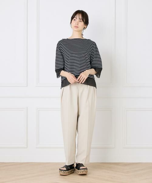 I.T.'S. international / イッツインターナショナル Tシャツ | シアー切替えプルオーバー | 詳細10