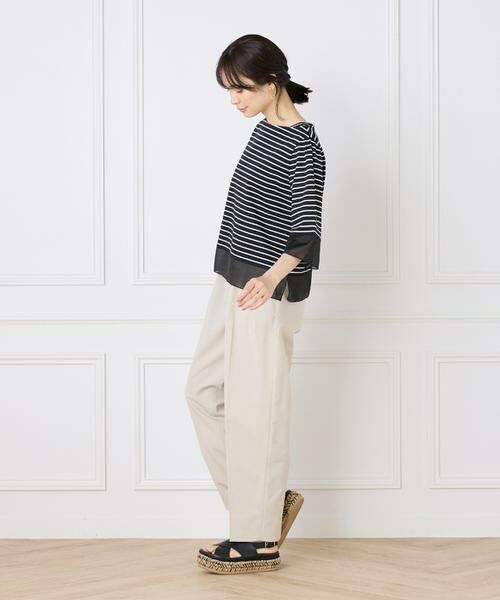 I.T.'S. international / イッツインターナショナル Tシャツ | シアー切替えプルオーバー | 詳細11