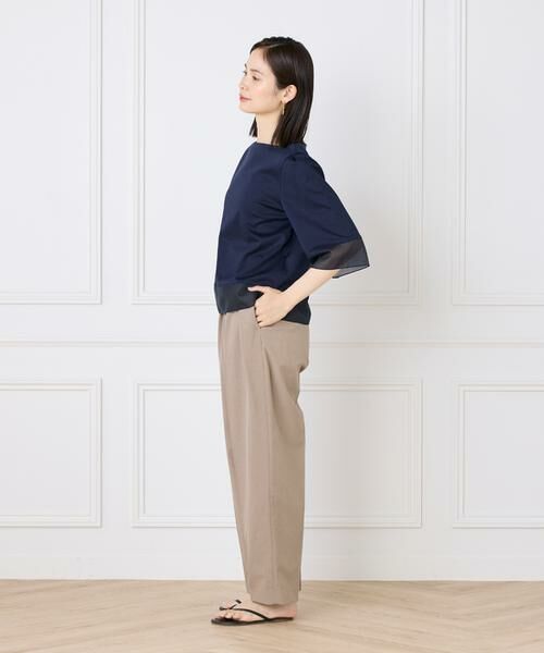 I.T.'S. international / イッツインターナショナル Tシャツ | シアー切替えプルオーバー | 詳細14