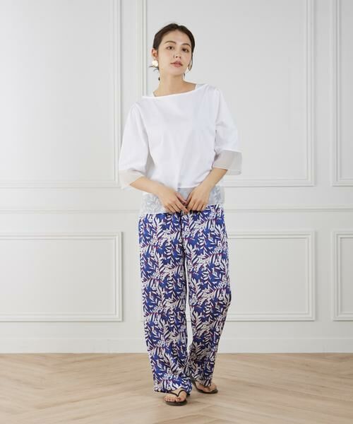 I.T.'S. international / イッツインターナショナル Tシャツ | シアー切替えプルオーバー | 詳細3