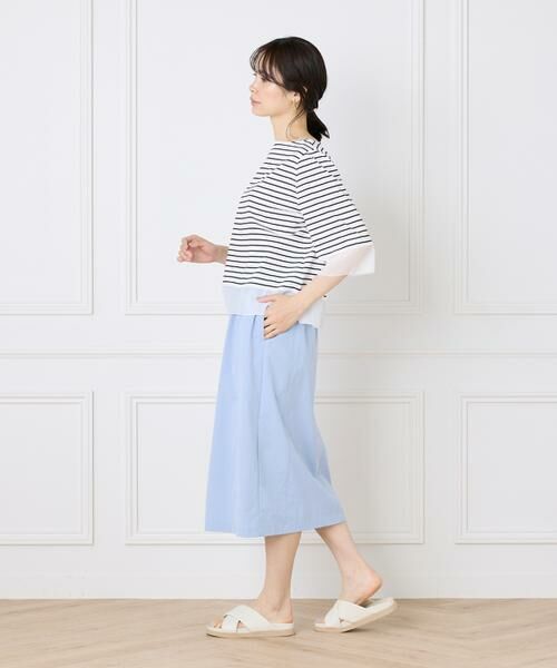 I.T.'S. international / イッツインターナショナル Tシャツ | シアー切替えプルオーバー | 詳細8