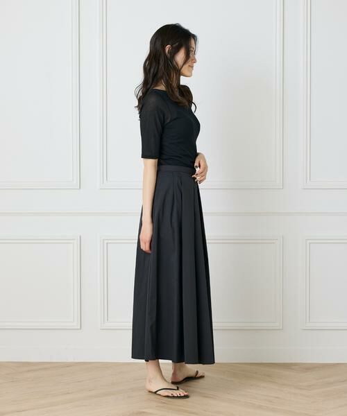 I.T.'S. international / イッツインターナショナル Tシャツ | シアーテレコボートネック5分袖プルオーバー | 詳細5