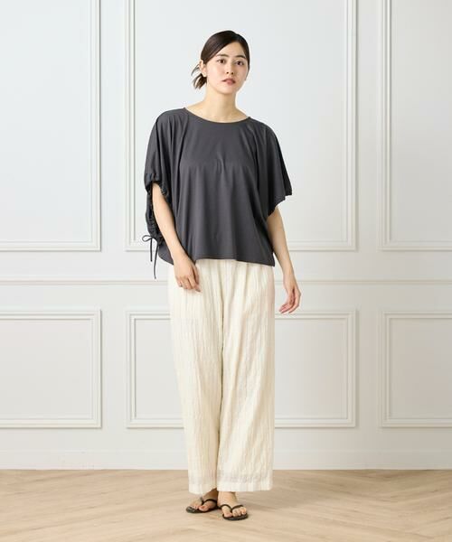 I.T.'S. international / イッツインターナショナル Tシャツ | ドローストリングスリーブカットソー | 詳細9