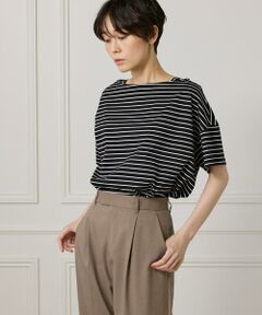 I.T.'S. international / イッツインターナショナル Tシャツ | ボートネックボーダーカットソー