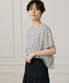 I.T.'S. international / イッツインターナショナル Tシャツ | ボートネックボーダーカットソー