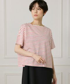 I.T.'S. international / イッツインターナショナル Tシャツ | ボートネックボーダーカットソー