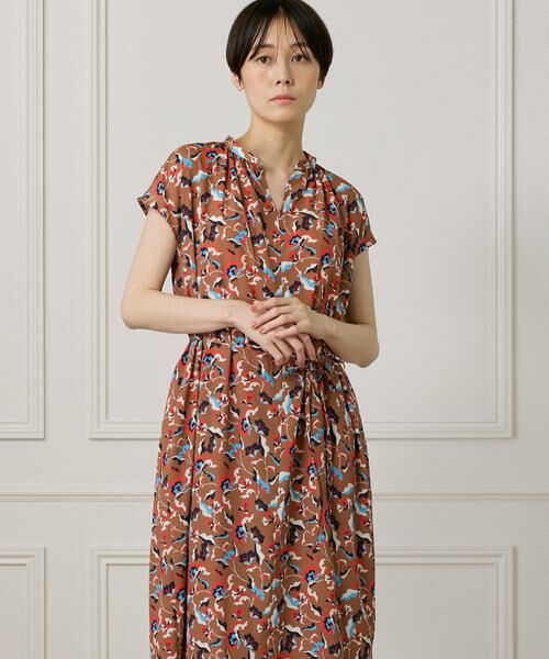 I.T.'S. international/イッツインターナショナル ヴィンテージフラワーIラインワンピース キンチャ5 09