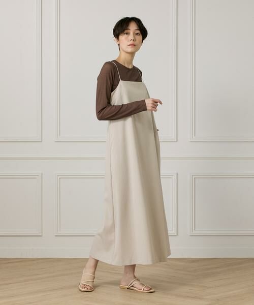 I.T.'S. international / イッツインターナショナル ミニ丈・ひざ丈ワンピース | Aラインキャミワンピース | 詳細2