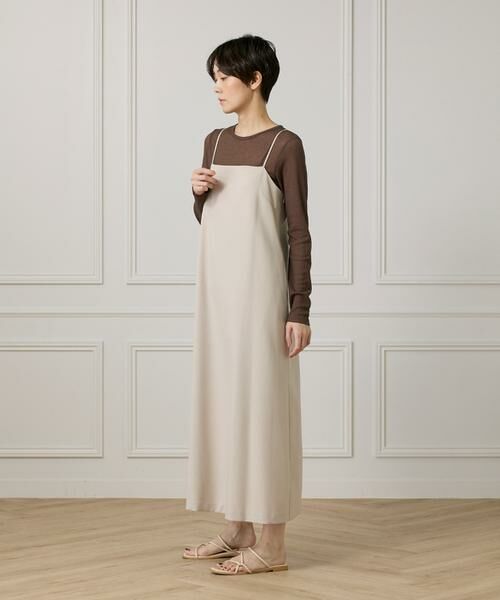 I.T.'S. international / イッツインターナショナル ミニ丈・ひざ丈ワンピース | Aラインキャミワンピース | 詳細4