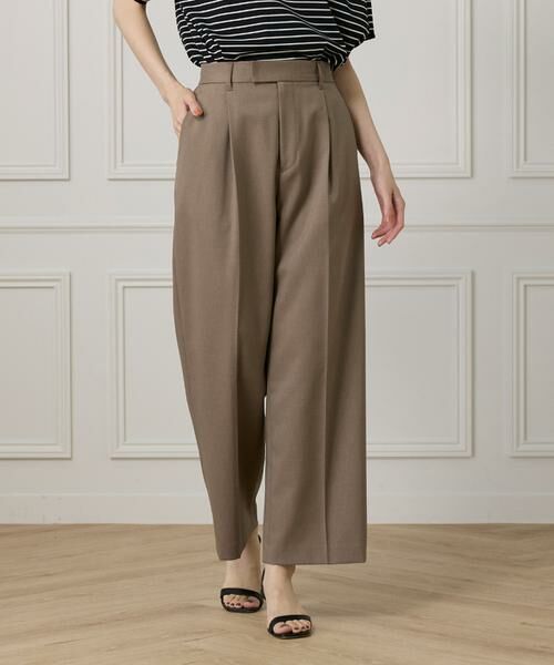 I.T.'S. international/イッツインターナショナル タックワイドパンツ モカチャ3 09 I.T.'S. international/イッツインターナショナル タックワイドパンツ モカチャ3 09