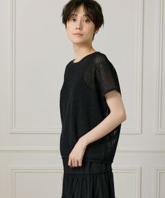 I.T.'S. international / イッツインターナショナル ベスト | メッシュ柄プルオーバー