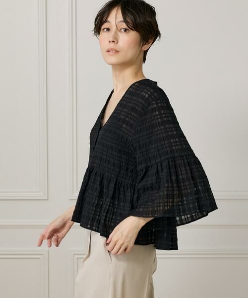 I.T.'S. international / イッツインターナショナル シャツ・ブラウス | シアーチェックペプラムブラウス | 詳細11