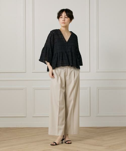 I.T.'S. international / イッツインターナショナル シャツ・ブラウス | シアーチェックペプラムブラウス | 詳細2