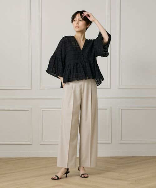 I.T.'S. international / イッツインターナショナル シャツ・ブラウス | シアーチェックペプラムブラウス | 詳細16