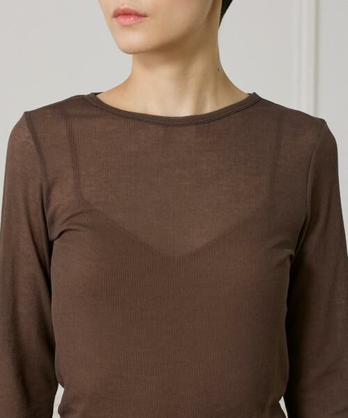 I.T.'S. international / イッツインターナショナル カットソー | シアーテレコクルーネックプルオーバー | 詳細14