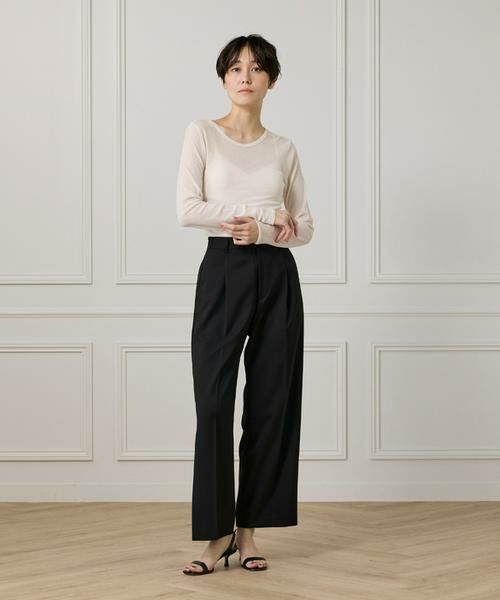 I.T.'S. international / イッツインターナショナル カットソー | シアーテレコクルーネックプルオーバー | 詳細6