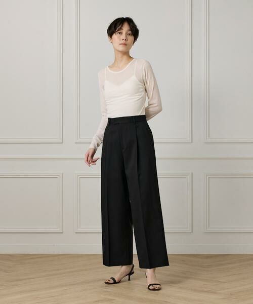 I.T.'S. international / イッツインターナショナル カットソー | シアーテレコクルーネックプルオーバー | 詳細7