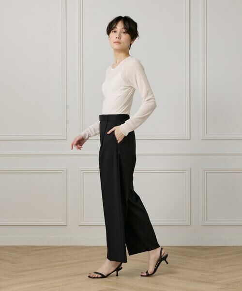 I.T.'S. international / イッツインターナショナル カットソー | シアーテレコクルーネックプルオーバー | 詳細8