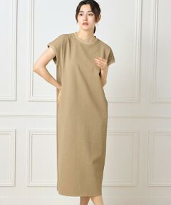 I.T.'S. international / イッツインターナショナル ロング・マキシ丈ワンピース | フレンチスリーブワンピース《グランサッカー》