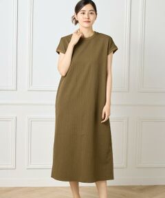 I.T.'S. international / イッツインターナショナル ロング・マキシ丈ワンピース | フレンチスリーブワンピース《グランサッカー》