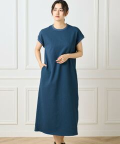 I.T.'S. international / イッツインターナショナル ロング・マキシ丈ワンピース | フレンチスリーブワンピース《グランサッカー》