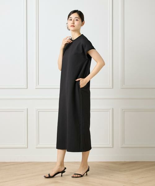 I.T.'S. international / イッツインターナショナル ロング・マキシ丈ワンピース | フレンチスリーブワンピース《グランサッカー》 | 詳細12